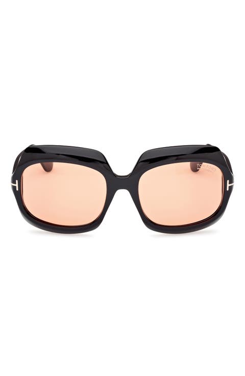 Ren 60mm Geometric Sunglasses