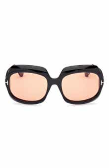TOM FORD Ren 60mm Geometric Sunglasses