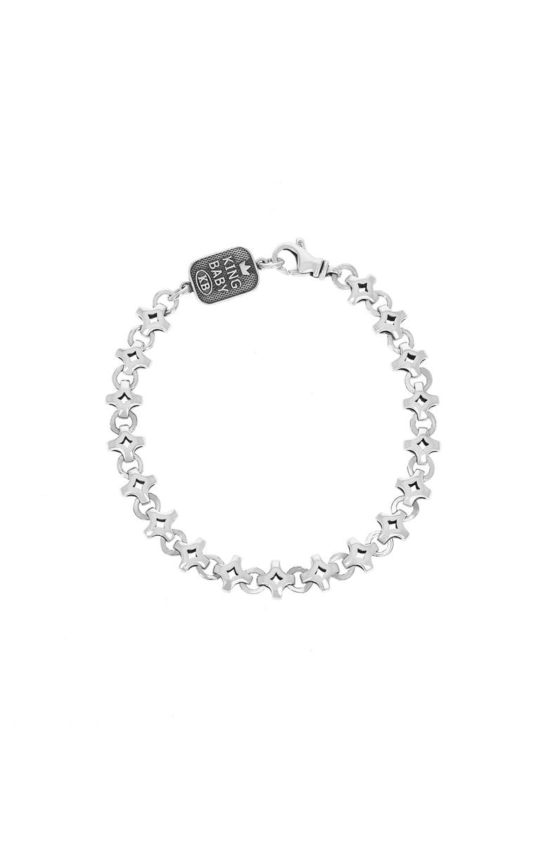 King Baby Studio Small Diamond Link Bracelet, Main, color, 