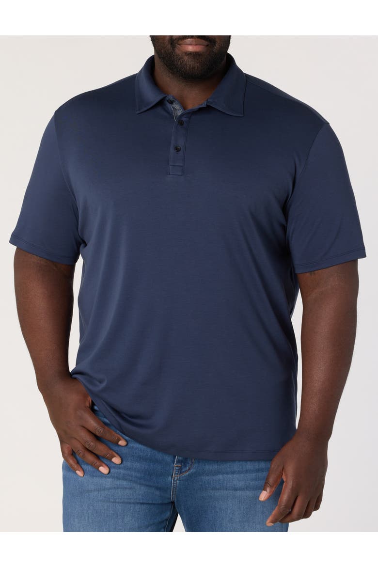 Big & Tall Georgia Polo Shirt, Alternate, color, BLUE