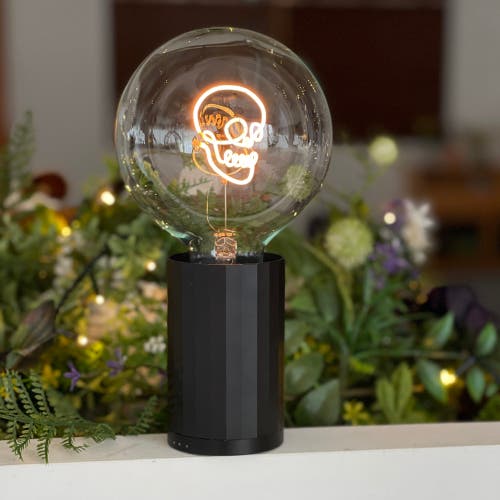 Mitb Skull Portable Table Lamp In Blue