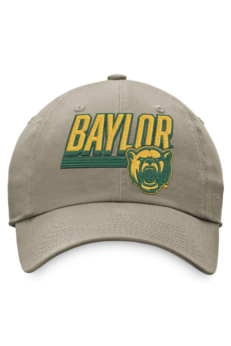 Men's Top of the World Khaki Baylor Bears Slice Adjustable Hat, Alternate, color, Khaki