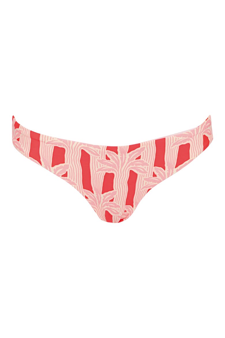 Palm Plantation Flirt Reversible Bikini Bottoms, Alternate, color, RED