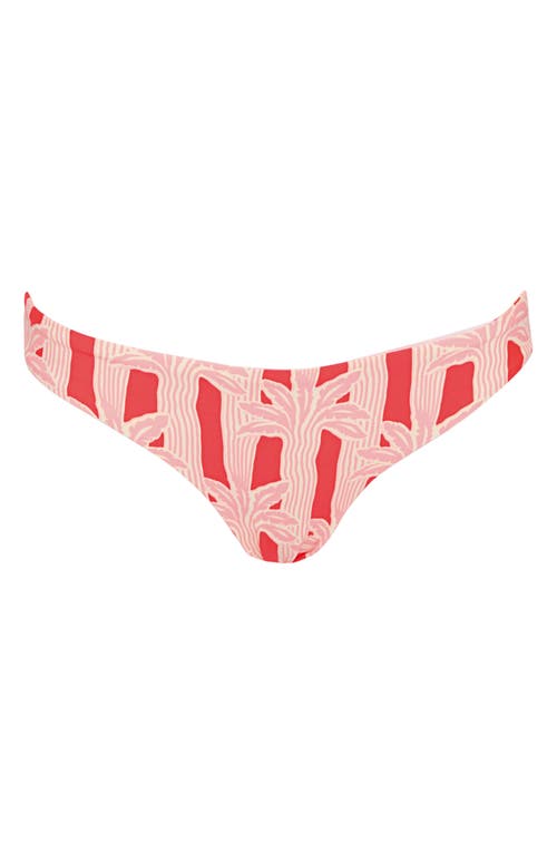 Maaji Palm Plantation Flirt Reversible Bikini Bottoms In Red