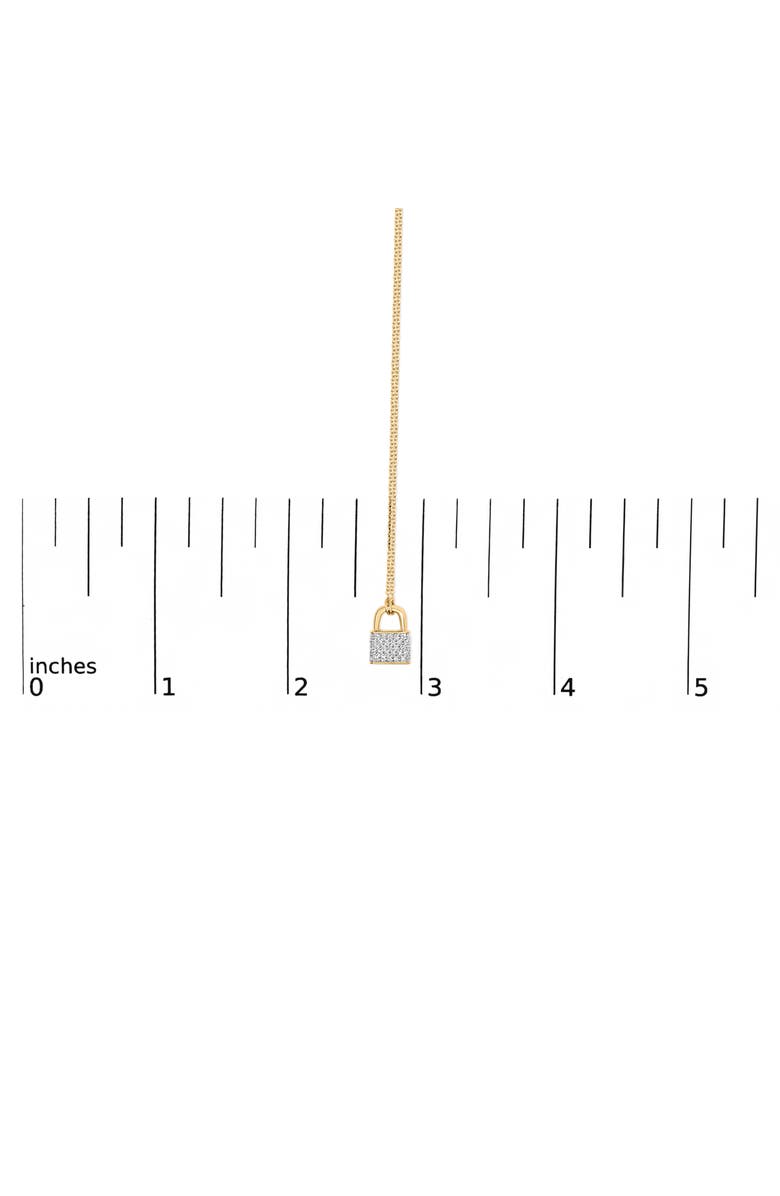 Haus of Brilliance 14K Yellow Gold 1/6 Cttw Diamond Lock Pendant Necklace, Alternate, color, Yellow