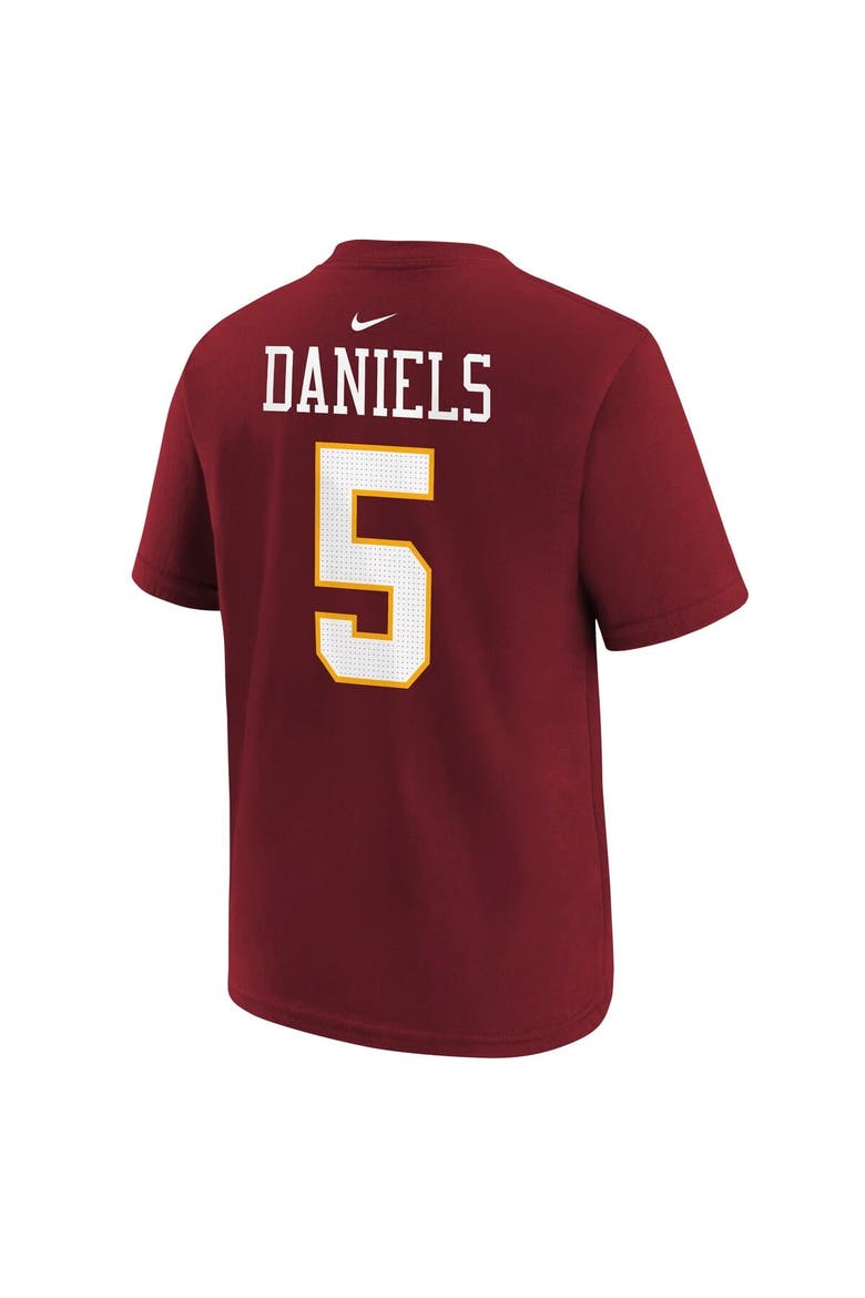Youth Nike Jayden Daniels Burgundy Washington Commanders Name & Number T-Shirt, Alternate, color, Burgundy