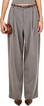 Endless Rose Pleat Front Wide Leg Pants