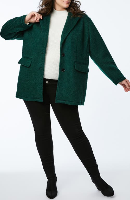 Bernardo Textured Knit Blazer In Green