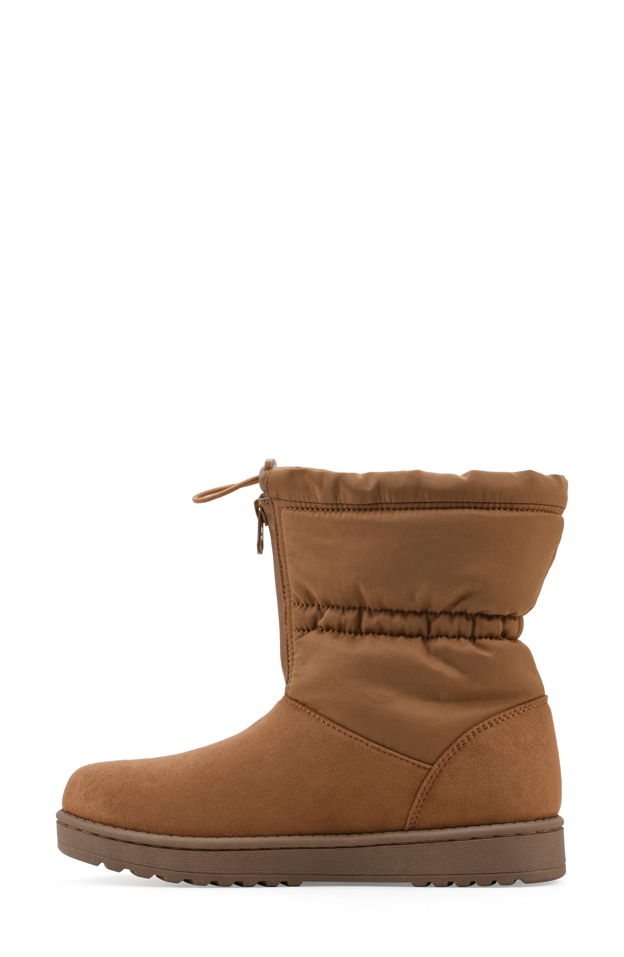 Issy Faux Fur Lined Bootie, Alternate, color, CHESTNUT/ FABRIC