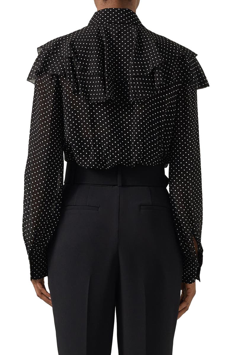 LK Bennett Margaux Ruffle Shirt, Alternate, color, 