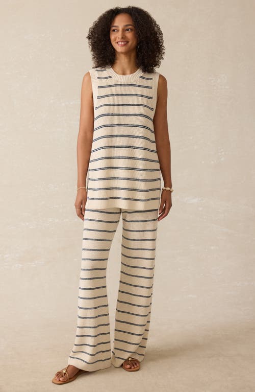 Faherty Miramar Linen & Organic Cotton Sweater Tank In White