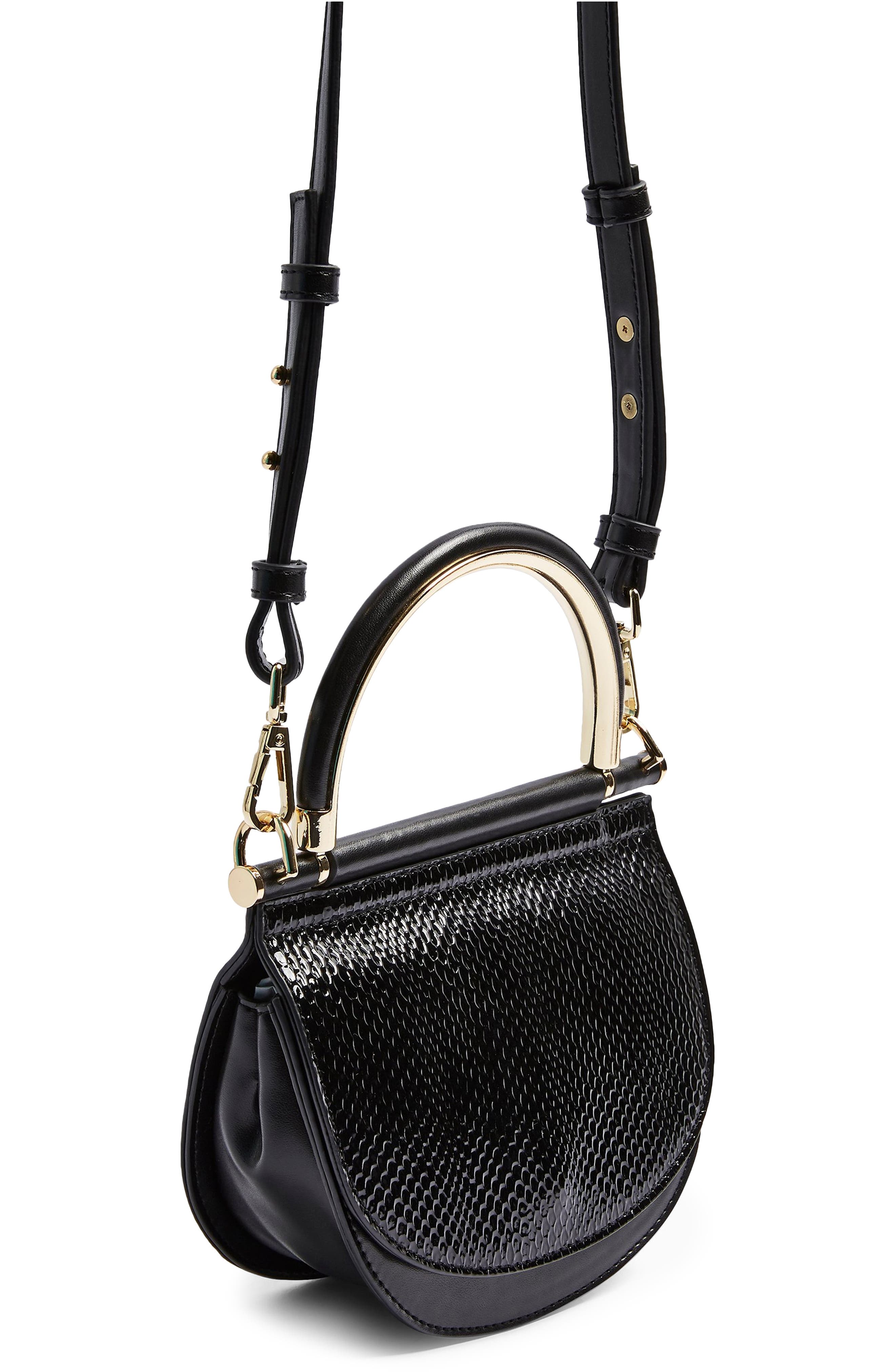 Topshop Cam Half Moon Crossbody Bag, Alternate, color, 