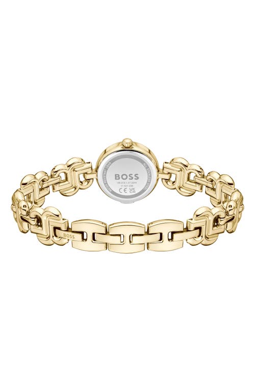 Hugo Boss Boss Double B Dressy Bracelet Watch, 23mm In Gold