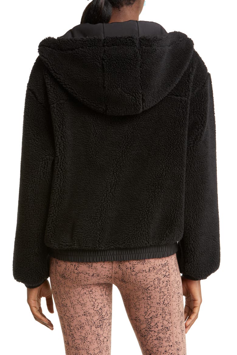 Logan Faux Shearling Jacket, Alternate, color, BLACK