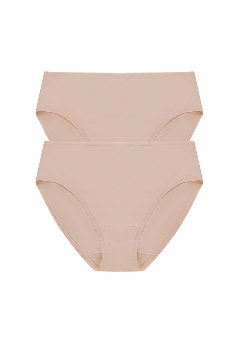 Bliss Bare Cotton Hipster 2-Pack, Main, color, Lt. Mocha