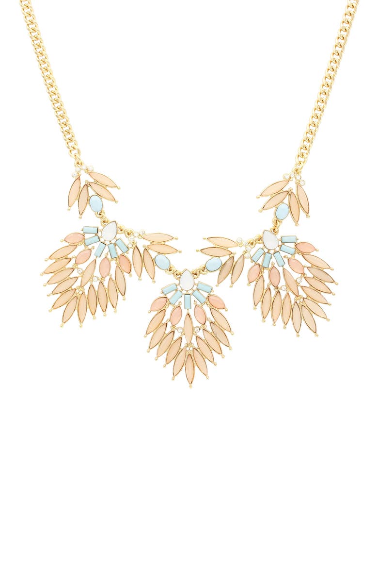 Nadine Detail Necklace, Main, color, BURNISHED GOLD / NEUTRAL
