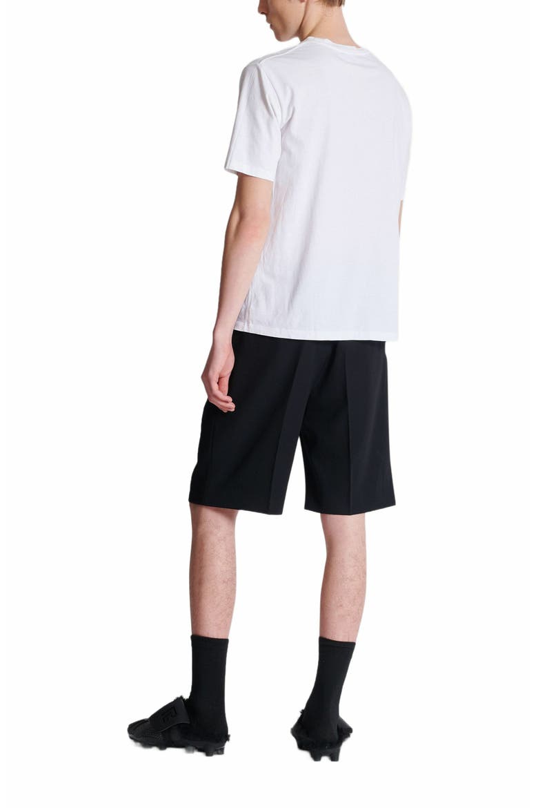 T-Shirt With Balmain Paris Print, Alternate, color, White