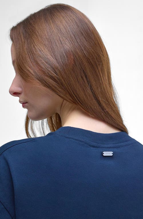 Barbour Jema Oversize Logo T-shirt In Blue