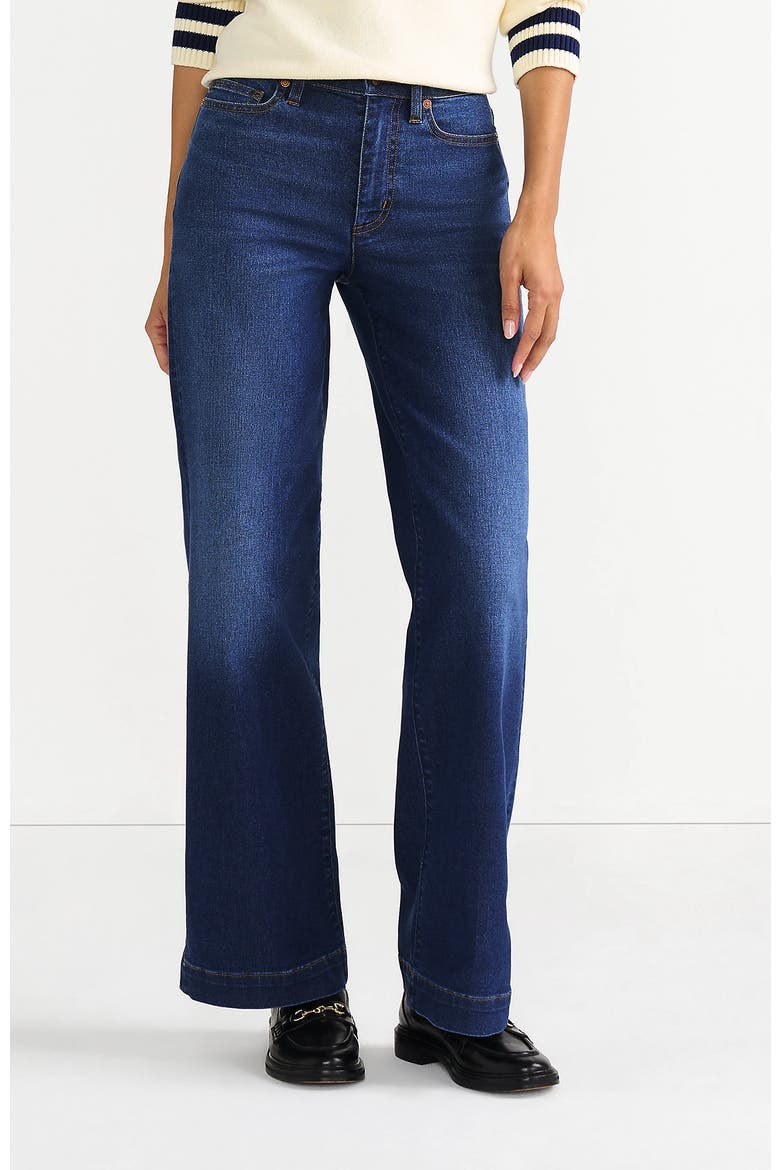High Rise Wide Leg Denim Jeans, Main, color, Royal Indigo
