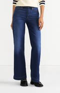 Lands' End High Rise Wide Leg Denim Jeans