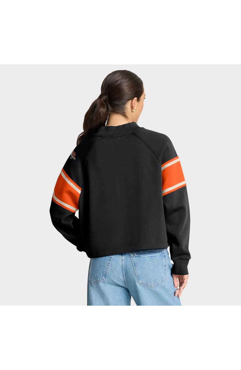 FANATICS Women's Fanatics Black Cincinnati Bengals Oversized Hometown Toss Sweep Mock Neck Pullover, Alternate, color, Black