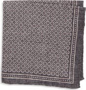 Eleventy Foulard Print Wool & Cotton Pocket Square