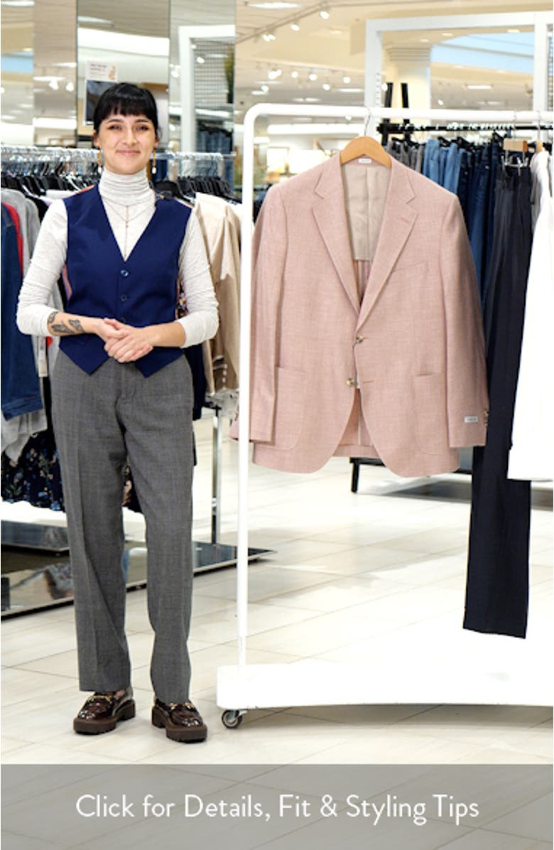 Hyperlight Soft Light Pink Mélange Silk & Linen Blend Sport Coat, sales video thumbnail