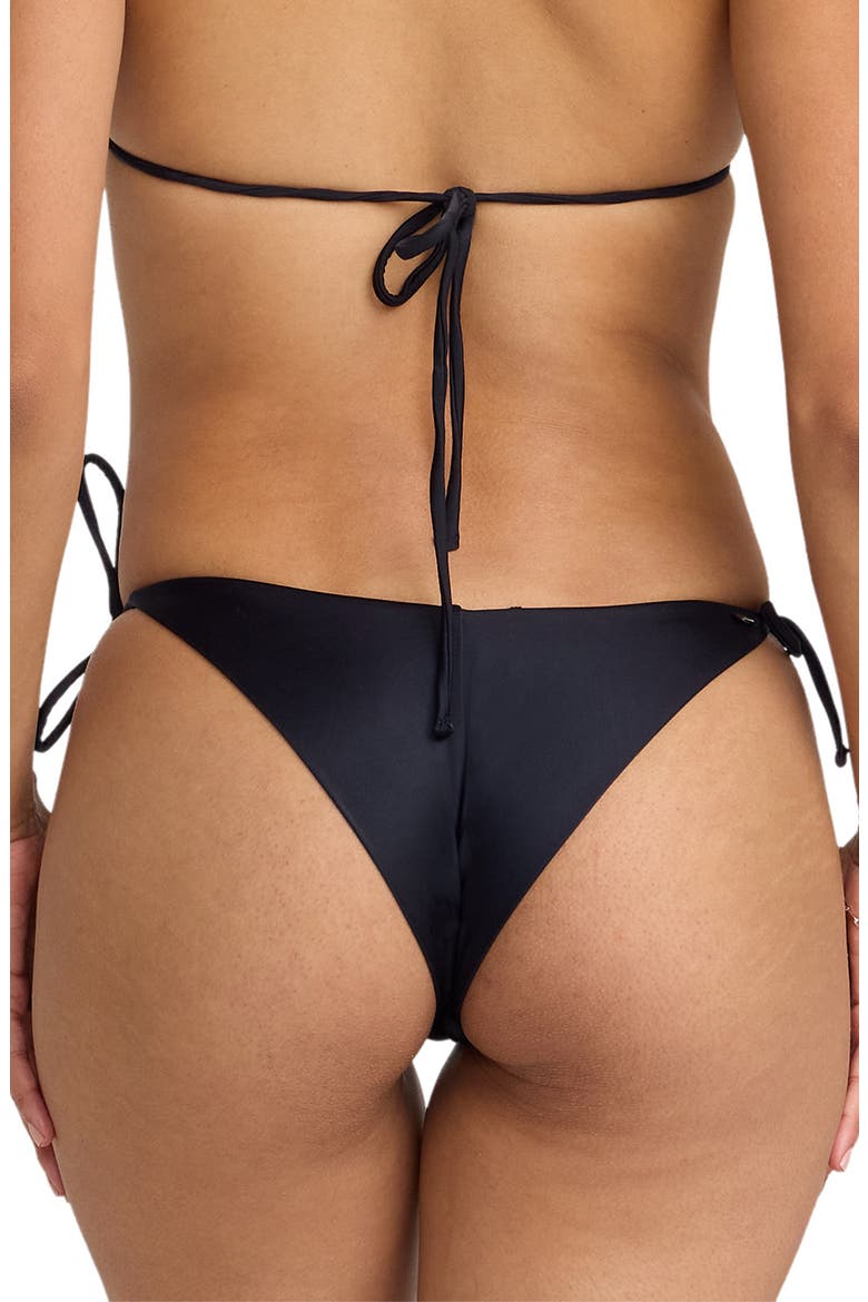 Simply Seamless Side Tie Bikini Bottoms, Alternate, color, BLACK