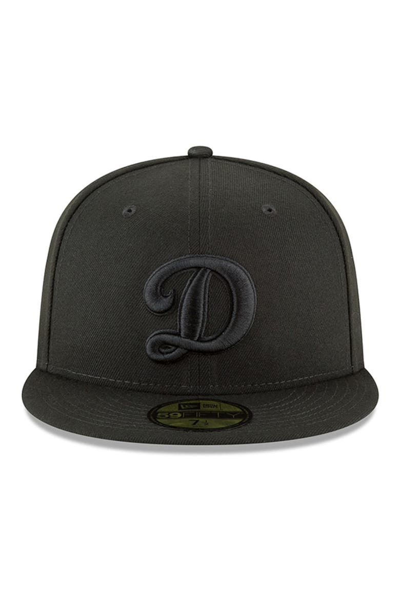 Men's New Era Black Los Angeles Dodgers Secondary Logo Basic 59FIFTY Fitted Hat, Alternate, color, BLACK