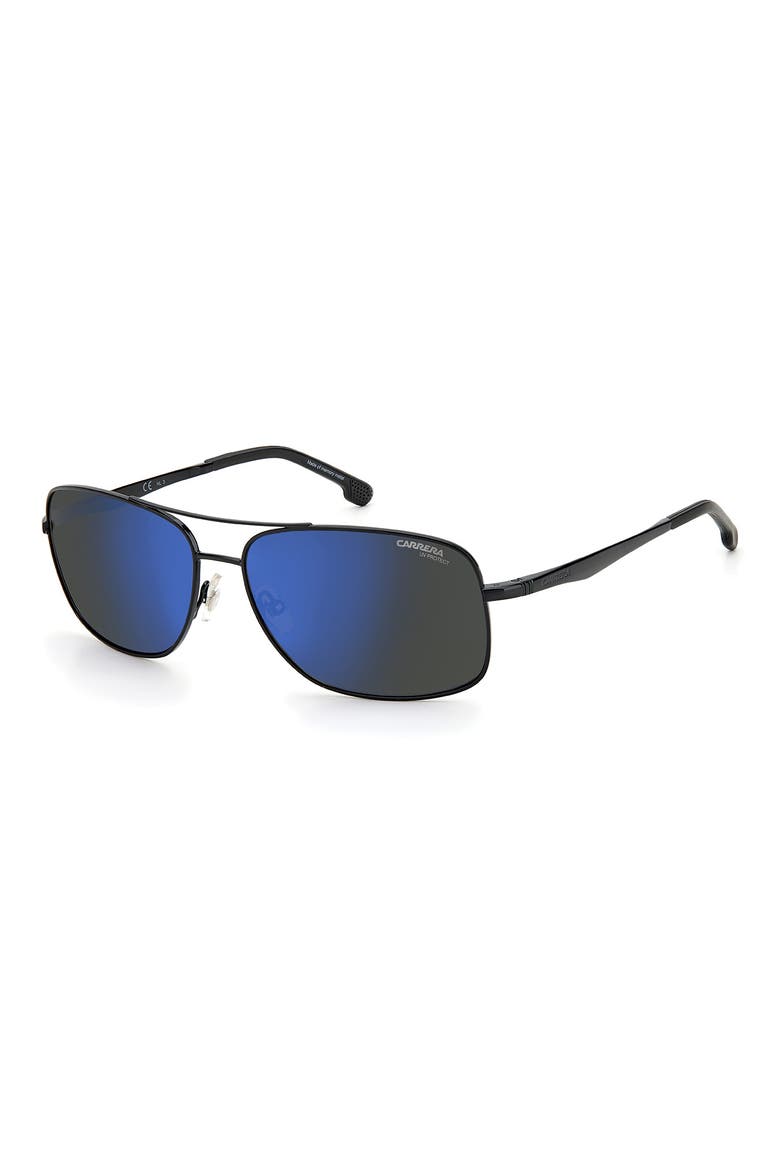 60mm Navigator Sunglasses, Alternate, color, BLACK