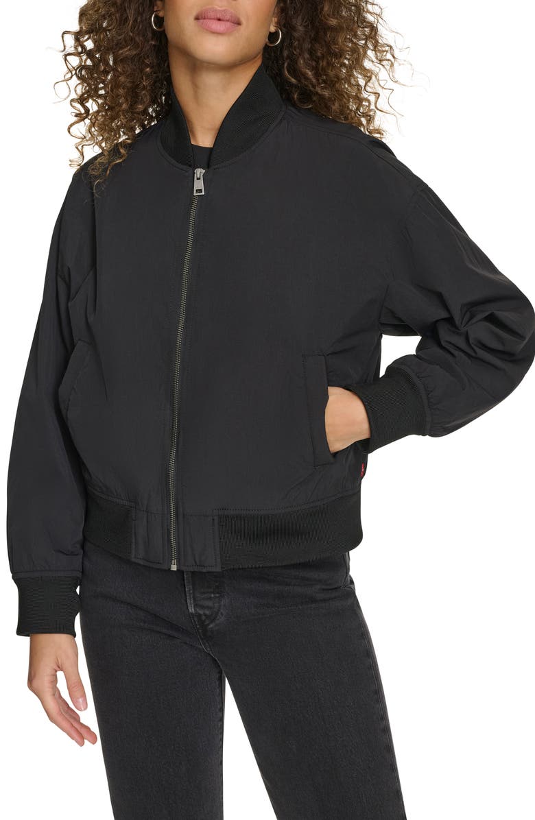 Levi's<sup>®</sup> Relaxed Bomber Jacket, Main, color, Black