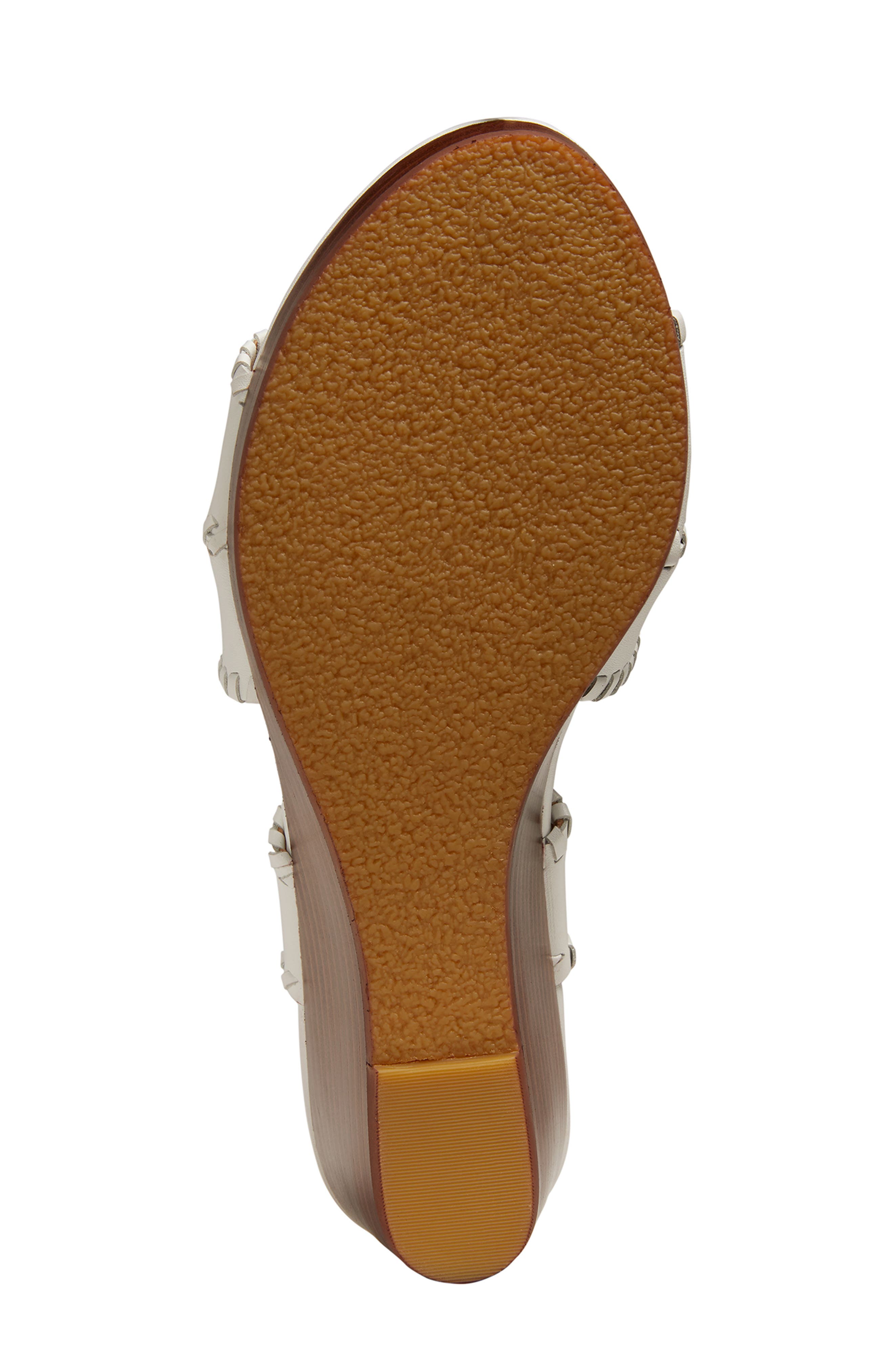 Jackie Wedge Sandal, Alternate, color, WHITE LEATHER