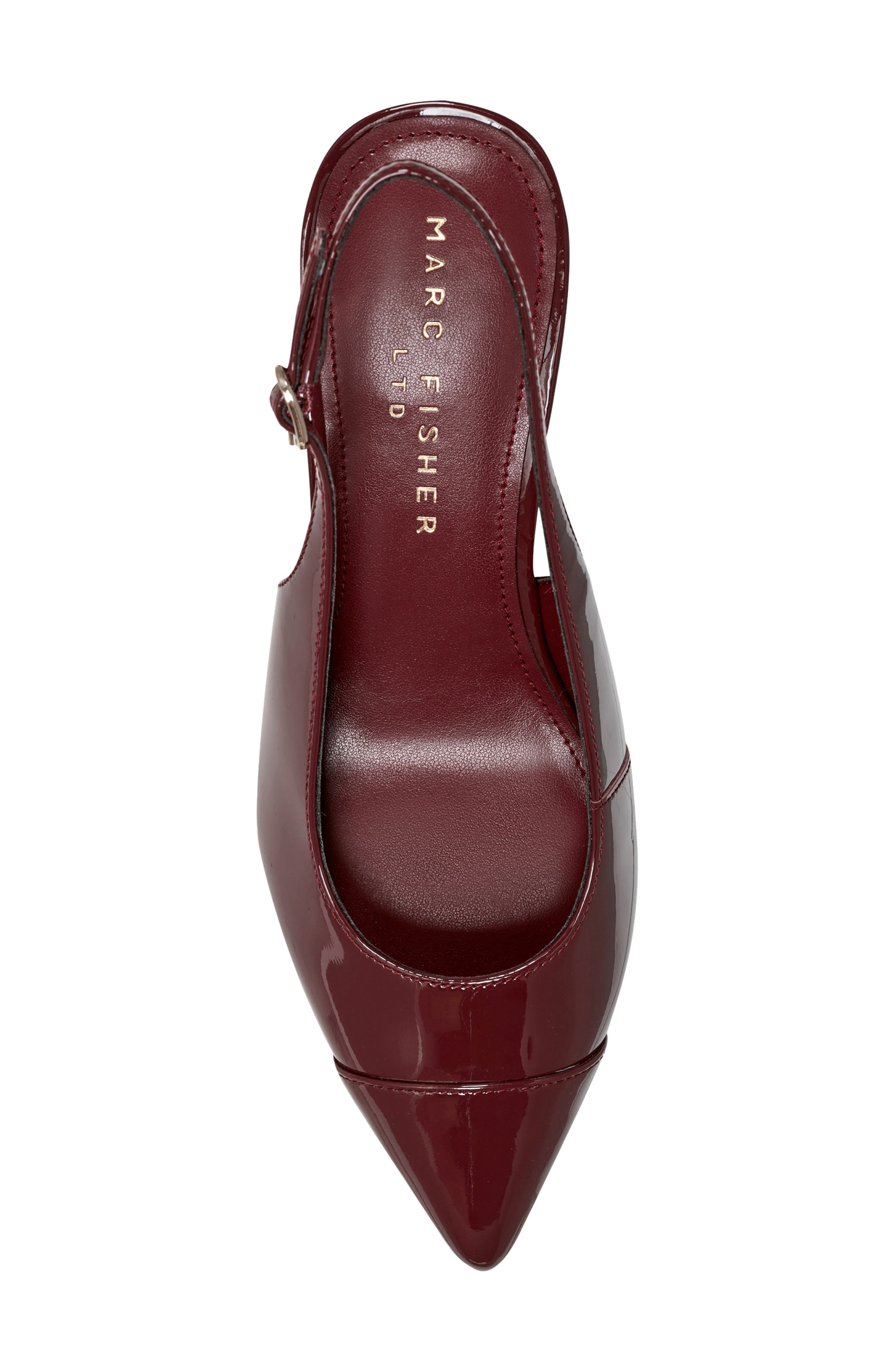 Blakeley Slingback Pointed Toe Pump, Alternate, color, DARK RED
