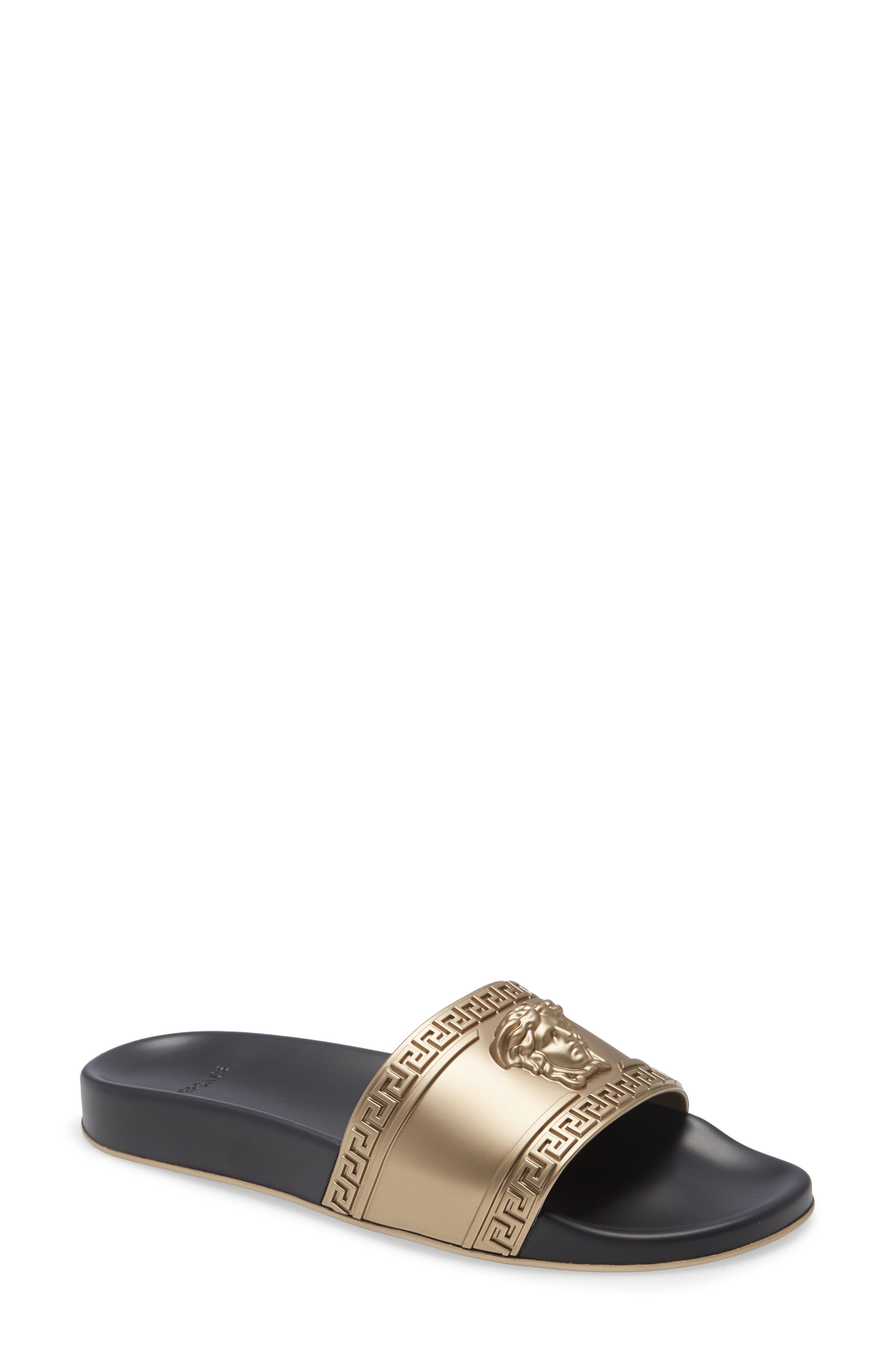 Versace Palazzo Medusa Slide Sandal, Main, color, 