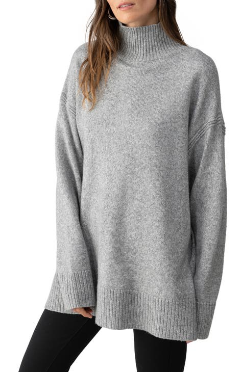 Camel Mock Neck Tunic Sweater Camel Mock Neck Tunic Sweater