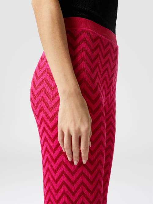 MISSONI MISSONI TONAL CHEVRON PATTERN STRAIGHT TROUSERS