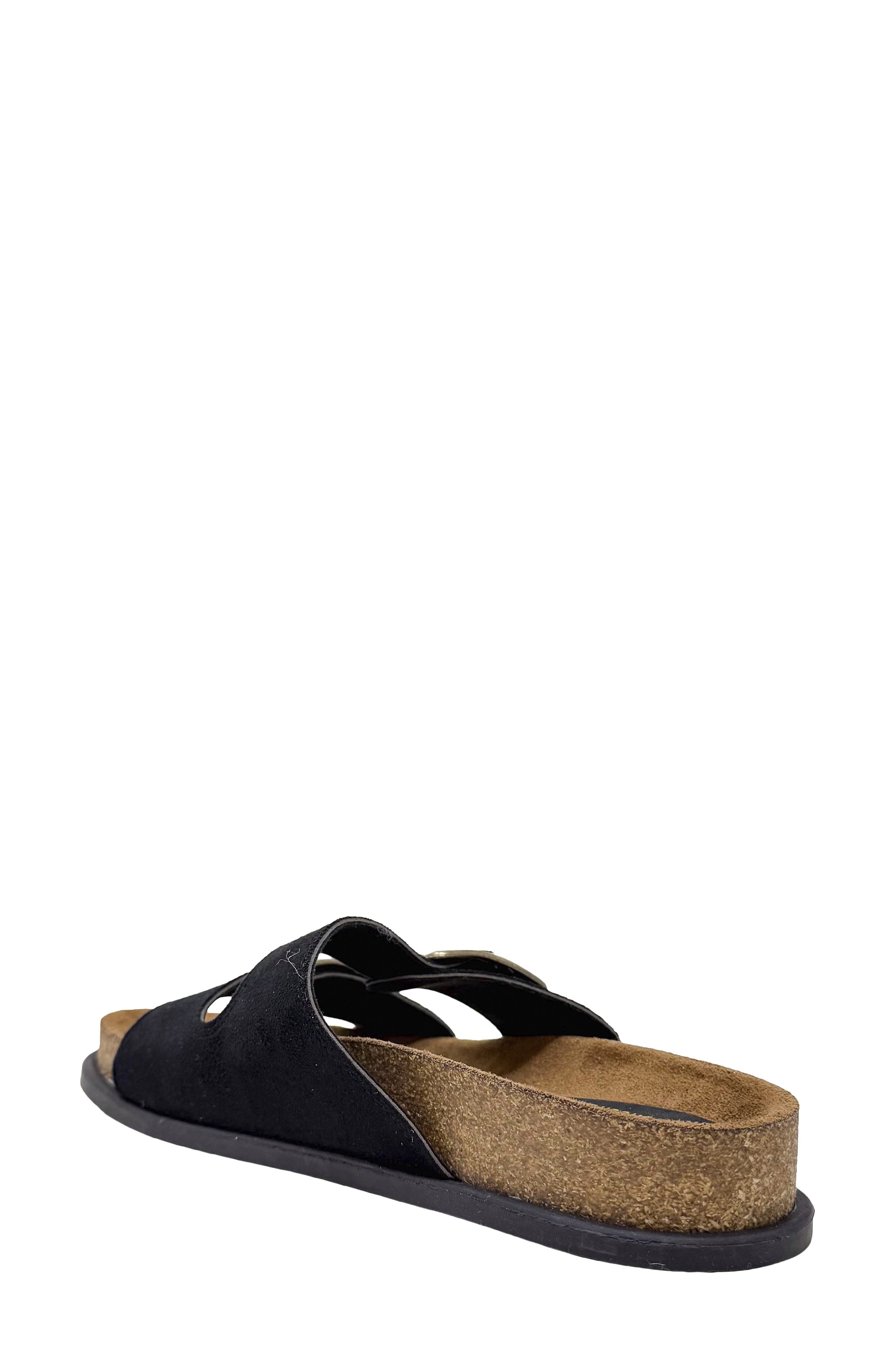 SHUSHOP Brooke Slide Sandal, Alternate, color, Black