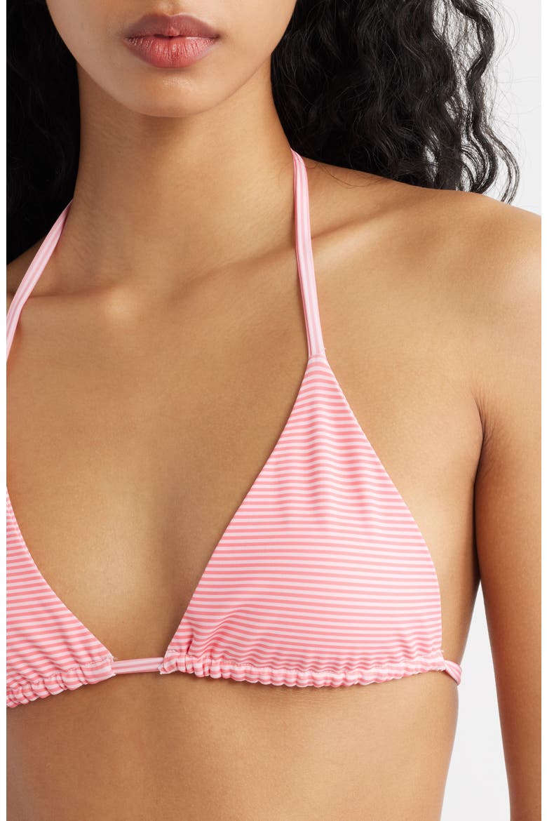 Belle Stripe Bikini Top, Alternate, color, PINK STRIPE