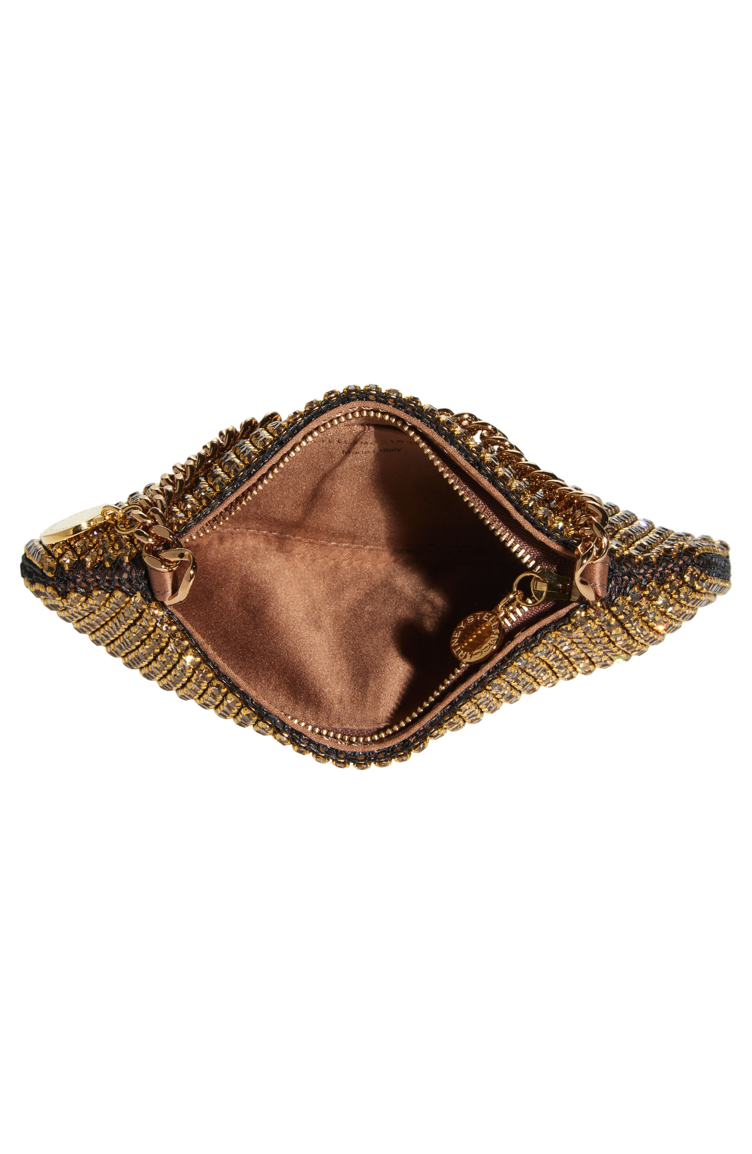 Stella McCartney Small Falabella Crystal Mesh East/West Crossbody Bag, Alternate, color, 