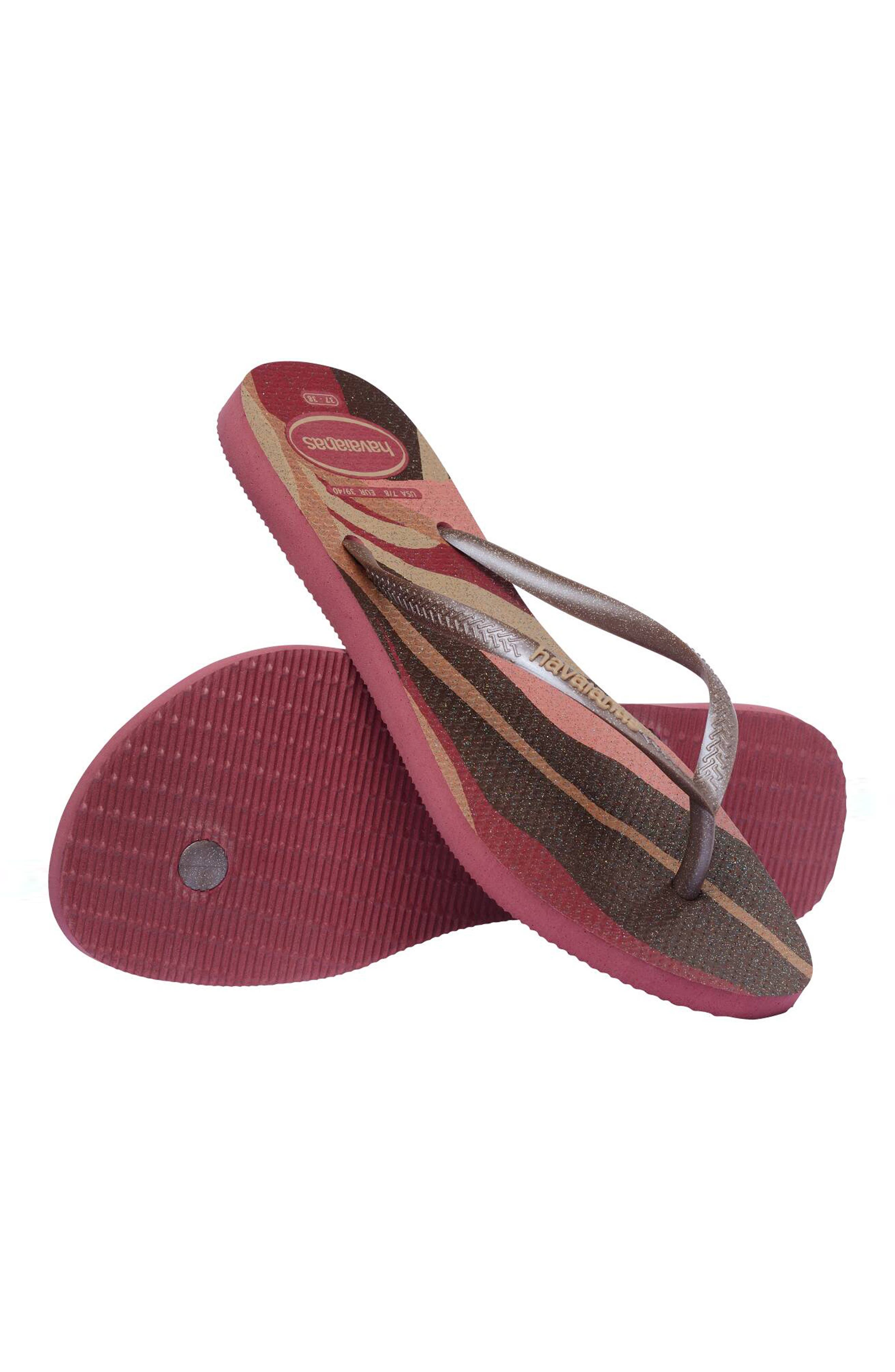 Slim Palette Flip Flop, Alternate, color, AMARANTH