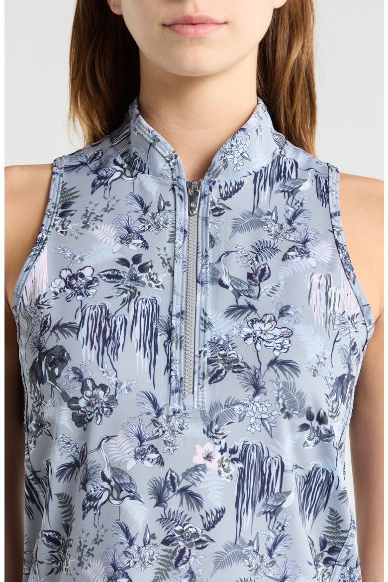 Night Lurk Sleeveless Half Zip Top, Alternate, color, BLUESTONE