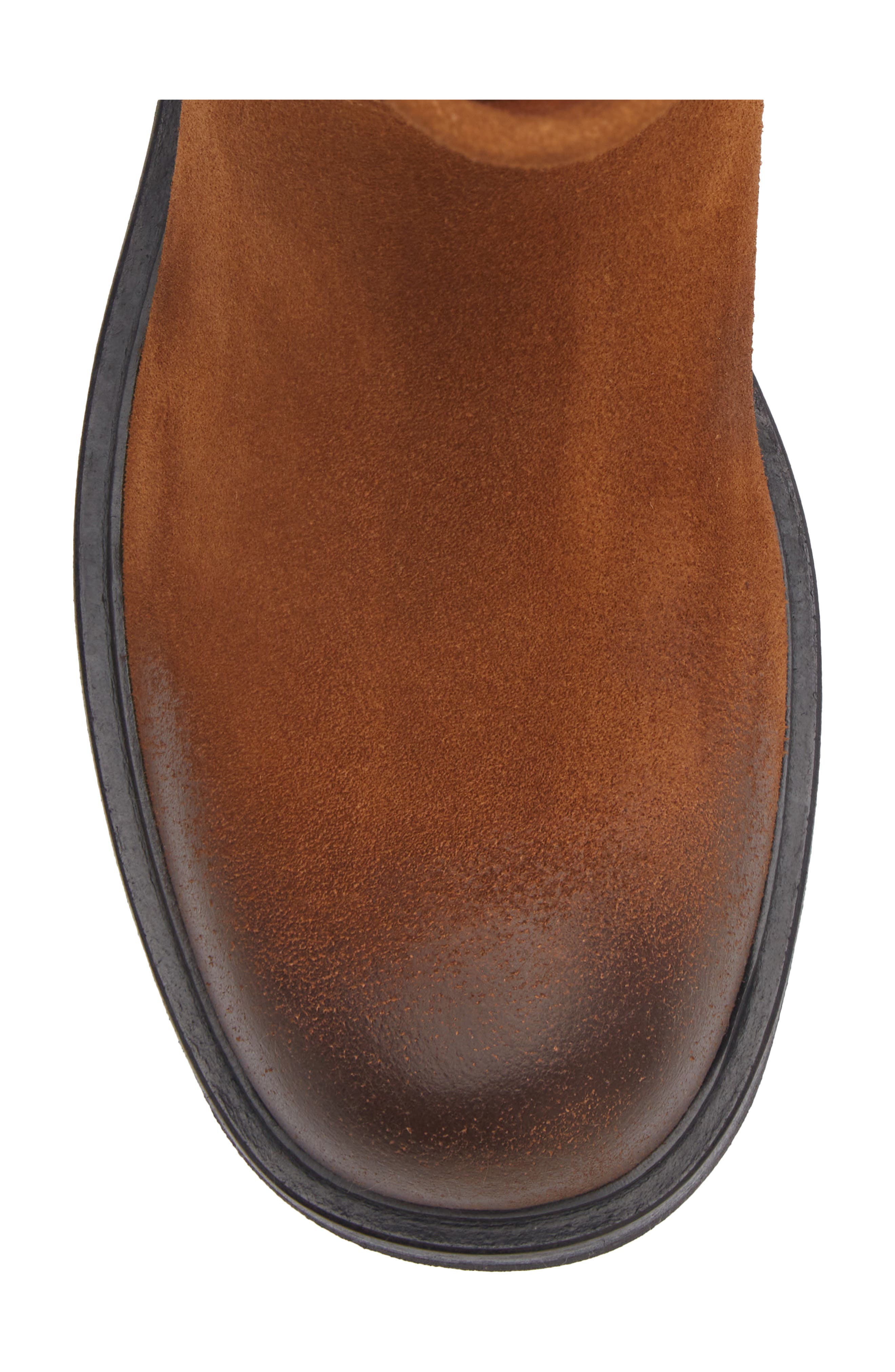 Burnished Suede Boot, Alternate, color, CHESTNUT/ GOLD