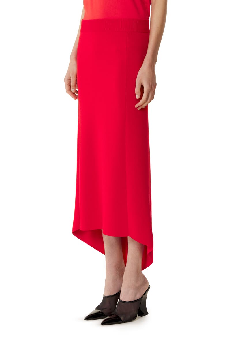 Lanvin Buttoned Long Skirt In Merino Wool, Alternate, color, Red