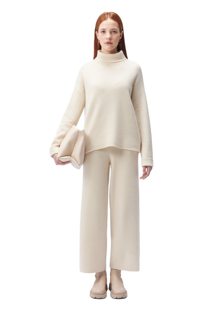 GOBI Mongolian Cashmere Cashmere Roll-Neck Sweater, Main, color, Off White