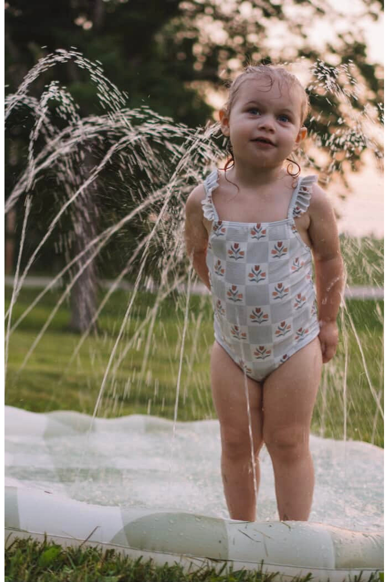 Gingham Splash Pad, Alternate, color, Green Gingham