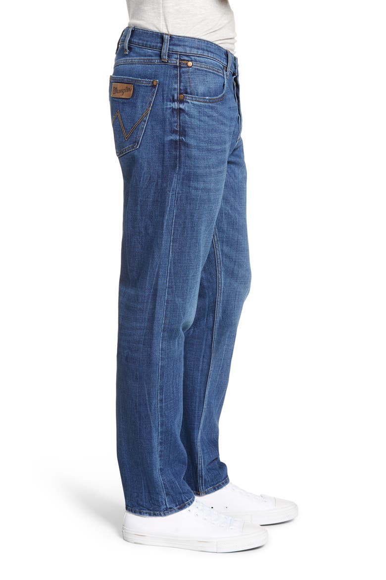 Slider Slim Straight Leg Jeans, Alternate, color, MID BLUE