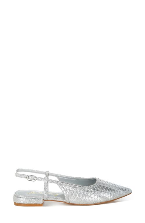 London Rag Kurina Pointed Toe Flat In Silver