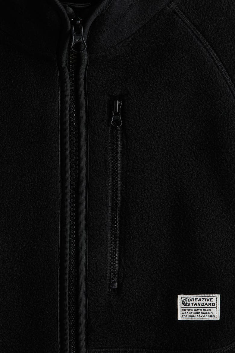 Fleece Jacket, Alternate, color, Black