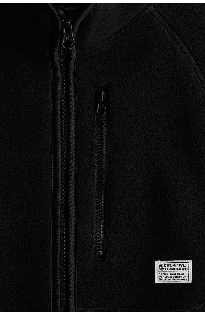 H&M Fleece Jacket, Alternate, color, Black