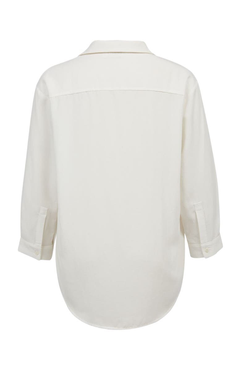 Celtic & Co. Linen Blend Relaxed Blouse, Alternate, color, Chalk